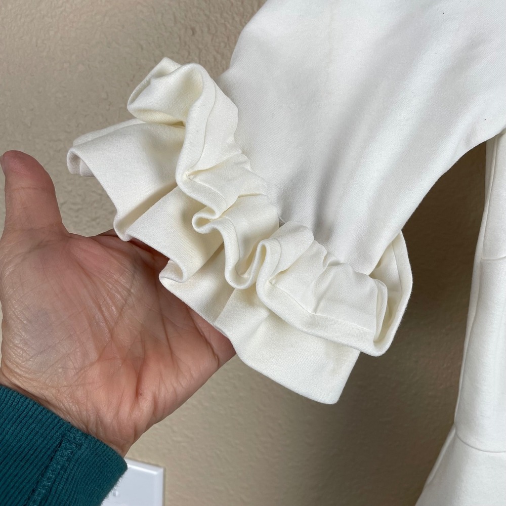 Ted Baker Ritzi White Ruffle Sleeve Fit & Flare Dress‎ Size 1 US 4 Exposed Zip - Picture 6 of 11